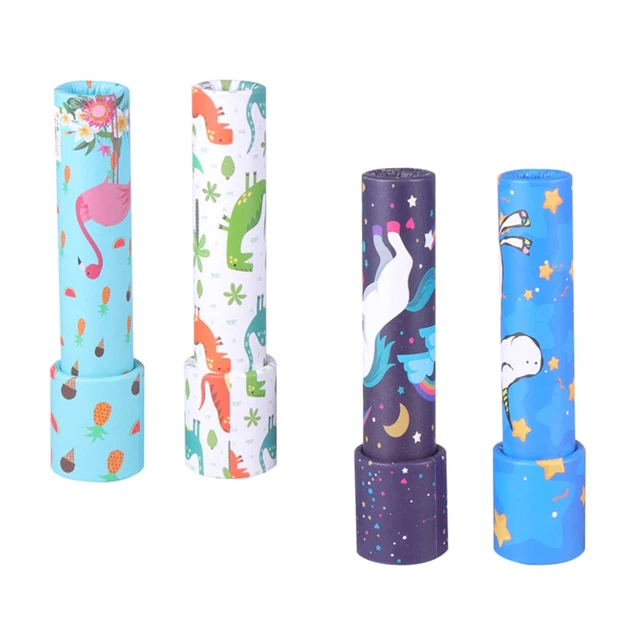 3 Sets Jouet Kaléidoscope Enfant Kits De Faits À La Main Matériaux Bricolage