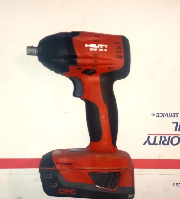 Hilti SIW 18-A Li-Ion 22v 1/2" Impact Wrench +1.6 Ah Battery- Works Well