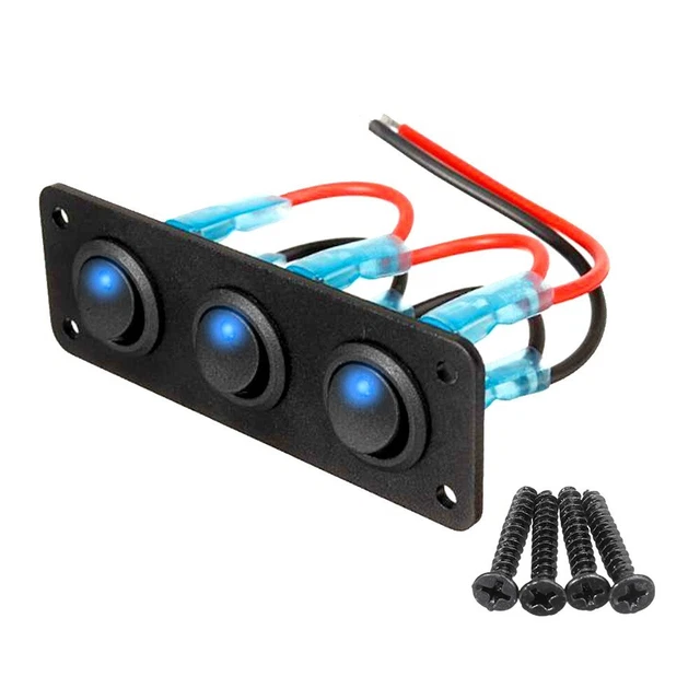 12-24V Yacht Modified-Switch-Rv-Waterproof Katze Auge Schalter 1/2/3/4 Fach