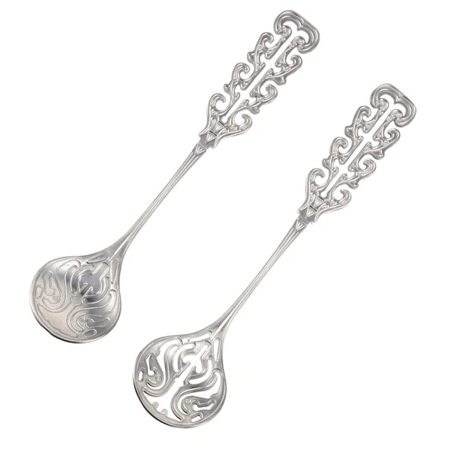 2 cucharas de café de acero inoxidable cuchara para servir de acero inoxidable