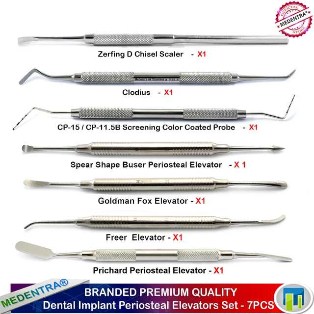 IMPLANT SURGERY KIT Sinus Lift Instruments Pritchard Periosteal Dental