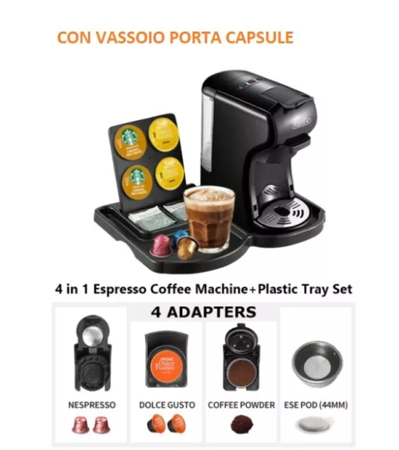 Macchina da caffè portatile per capsule Dolce Gusto, Nespresso e Caffè in  polvere - HomeTrucker APCofee HT4