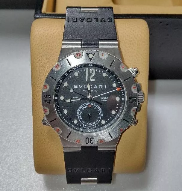 BVLGARI Bvlgari Diagono Scuba SD38SGMT Avec Automatique Ensemble 2