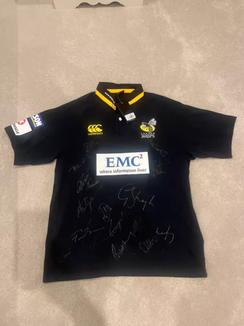 London Wasps Signed By Team Rugby Shirt. Unworn, with tags.