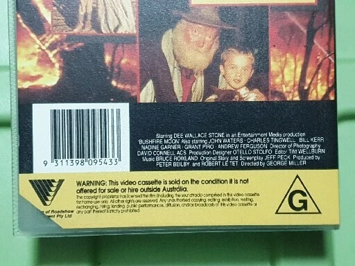 BUSHFIRE MOON VHS Black Small Box PAL 1987 Australian Video, Watche ...