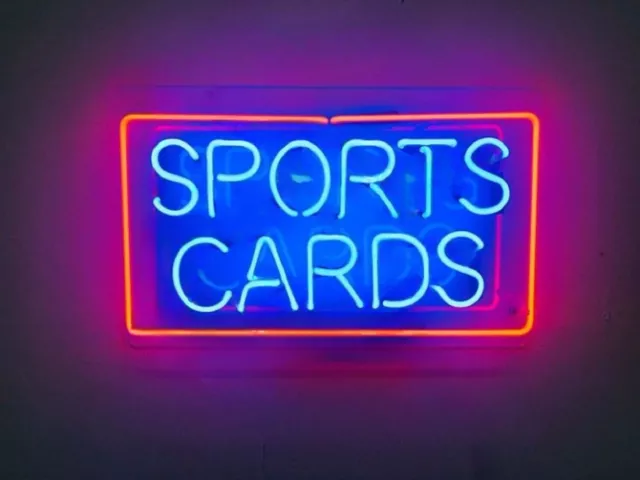 20" Sports Cards Acrylic Neon Sign Lamp Light Visual Bar Beer Collection L1405