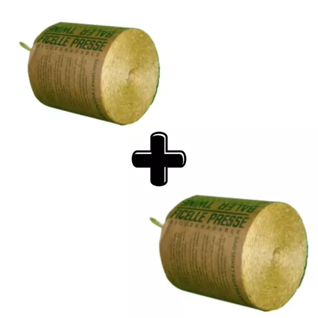 Sisal Pressengarn 200m/kg Binde Garn Kordel Seil Schnur 3600m 2 x 9 kg