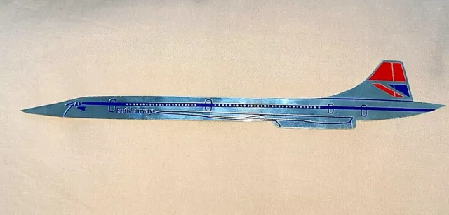 BRITISH AIRWAYS CONCORDE Silver London New York Air Plane Port