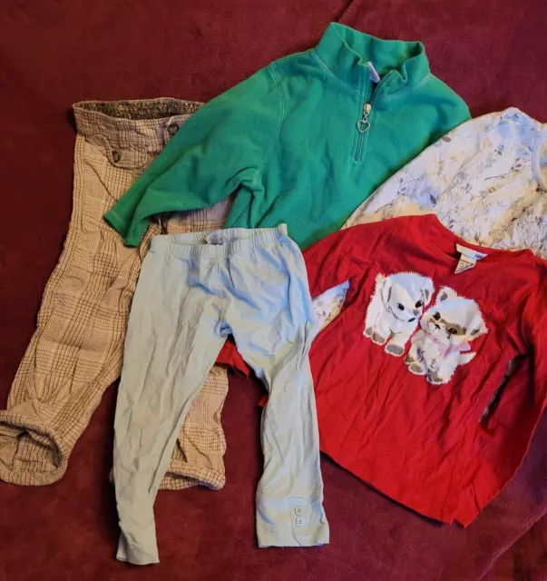 Girls Clothing Bundle x5 Items Age 3-4 Years - Trousers - Fleece - Leggings