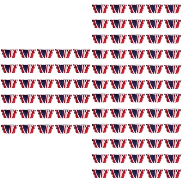600 pcs Union Jack Paper Cake Cases Baking Cups Muffin Cups Cupcake Liners for
