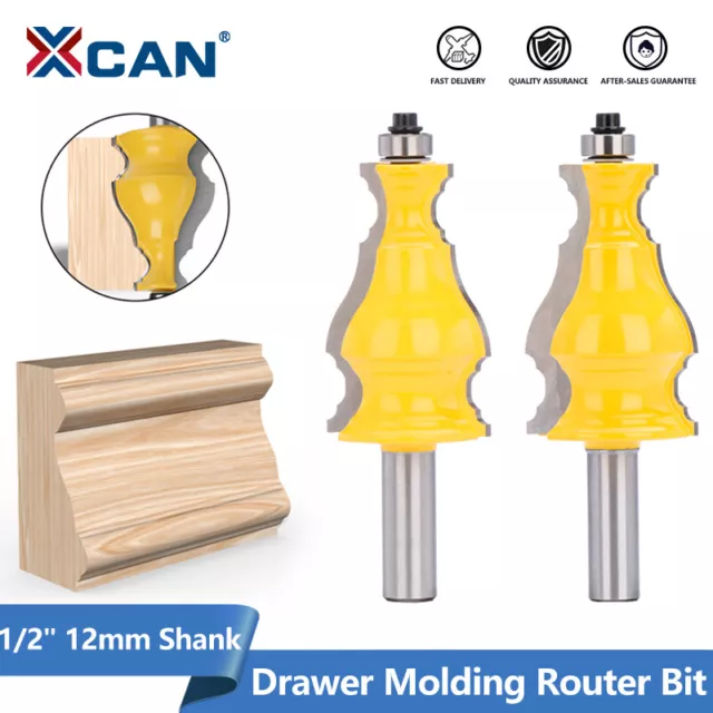 Architectural Molding Router Bit 1/2'' 12mm Shank Wood Trimming Forming Cutter
