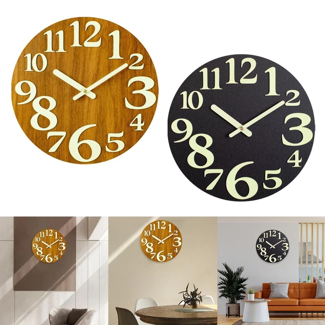 Horloge Murale Lumineuse Horloge Murale en Bois Créative pour Salle à Manger