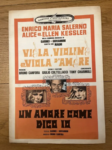 1967 Un amore come dico io, Garinei e Giovannini, gemelle Kessler, E. M. Salerno