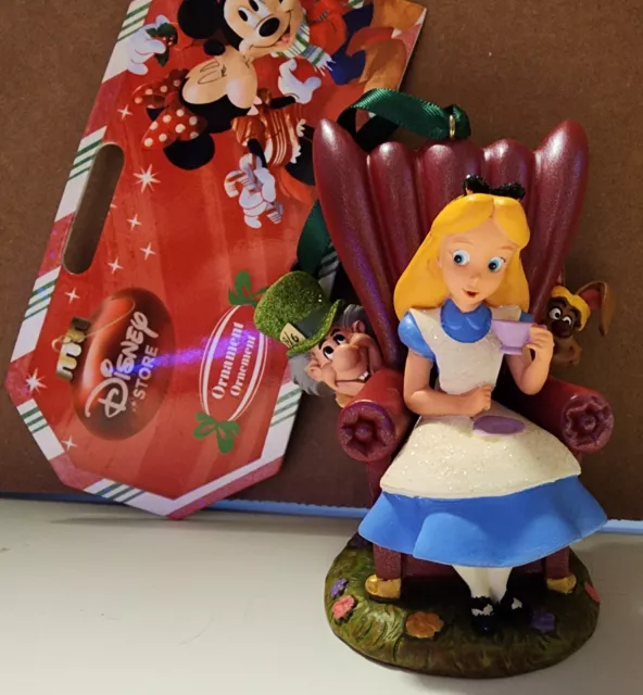 Disney Alice In Wonderland Tea Party Chair Ornament Mad Hatter March Hare NWT
