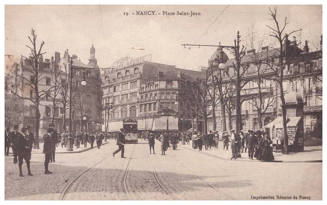 CPA NANCY - Place Saint Jean - Belle animation - 1916