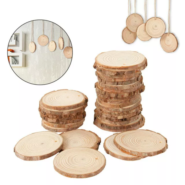Wooden Slices Wood Log Coasters Discs SALE 2-23CM Round Rustic Wedding  Crafts
