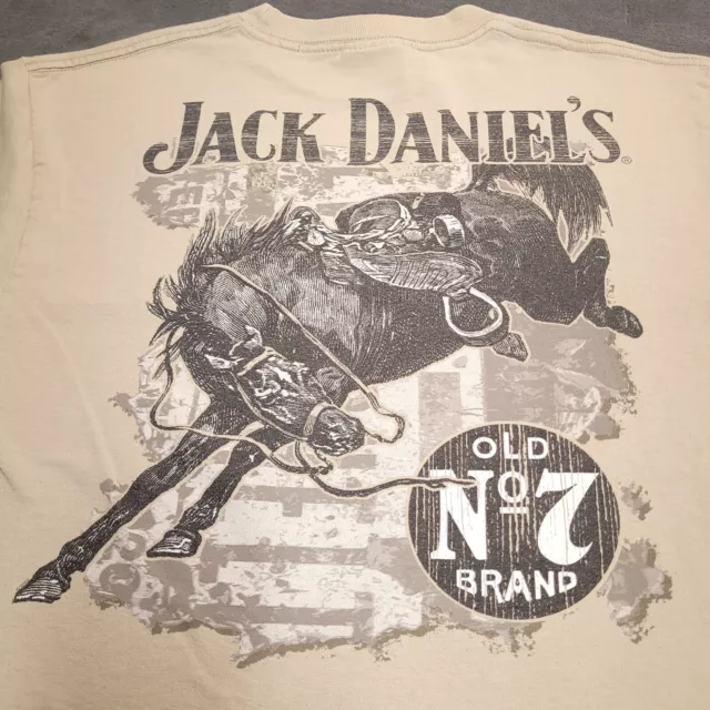 Jack Daniels Old No 7 Bronco Horse Rodeo Cowboy Tennessee Whiskey Medium Shirt