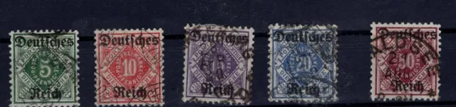 Dt. Reich, Dienstmarken, Michel Nr. 52 - 56, gestempelt