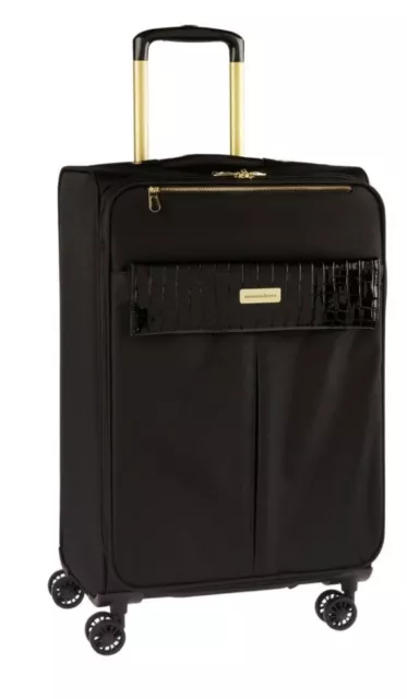 Samantha Brown Croco Detail 26" Spinner Luggage-Black-NWT