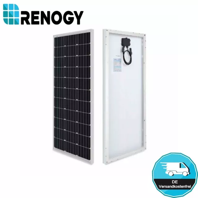 RENOGY 100W Solaranlage Mit Mono Solarmodul+MPPT Laderegler für Wohnmobile/Boot