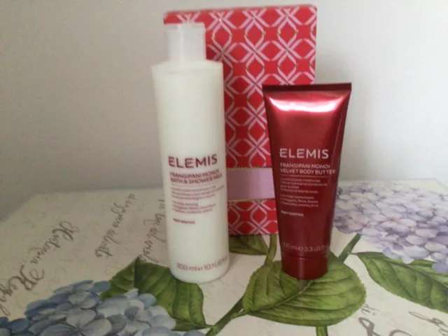 ELEMIS Frangipani Bath & Shower Milk 300ml & Velvet Body Butter 100ml Gift Set