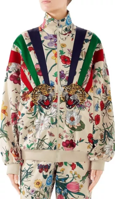 Authentic Gucci Marmont Floral print Track Jacket