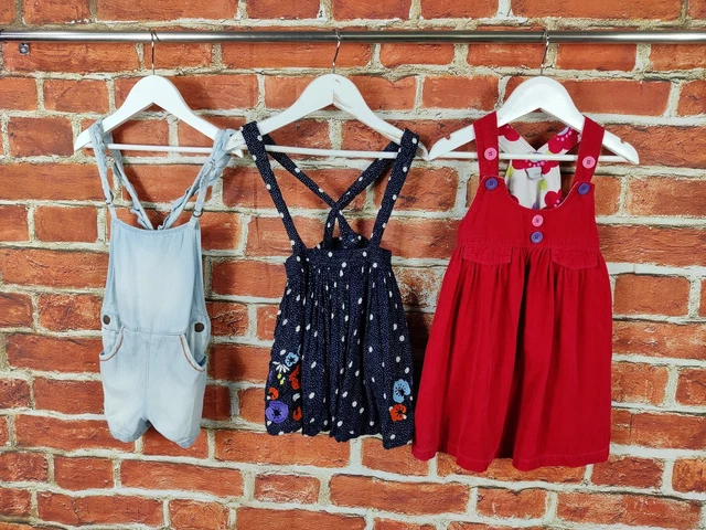 Girls Bundle Age 2-3 Years 100% Next Denim Dungaree Playsuit Pinafore Dress 98Cm
