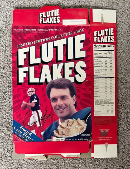 Doug Flutie - Flutie Flakes - Limited Edition Frosted Corn Flakes Cereal Box