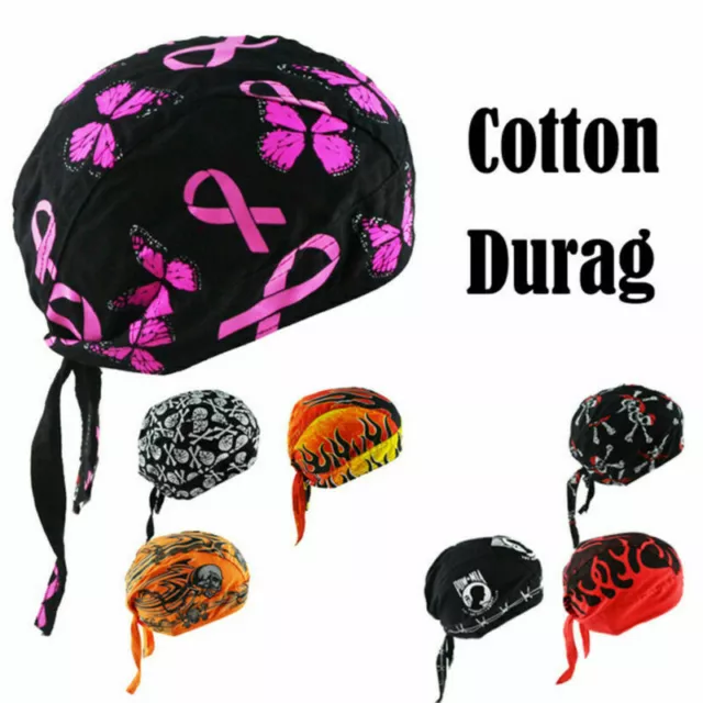 Cool Fitted Biker Bandanna Head Wrap Tie Down Scarf Pirate Du Rag Doo Skull Cap 2