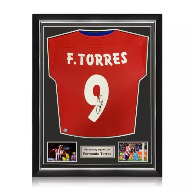 Camiseta del Atlético de Madrid 2016 firmada por Fernando Torres. Marco superior