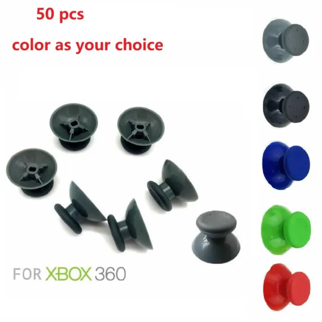 50X Analog Thumbsticks Thumb Grip Stick Cap Joystick For Xbox 360 Controller