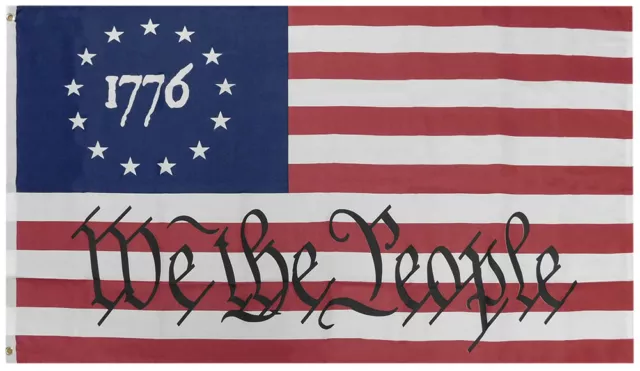 3X5 Betsy Ross 1776 We The Gens Rwb 100D 3'x5' Tissé Poly Nylon Flag Banner