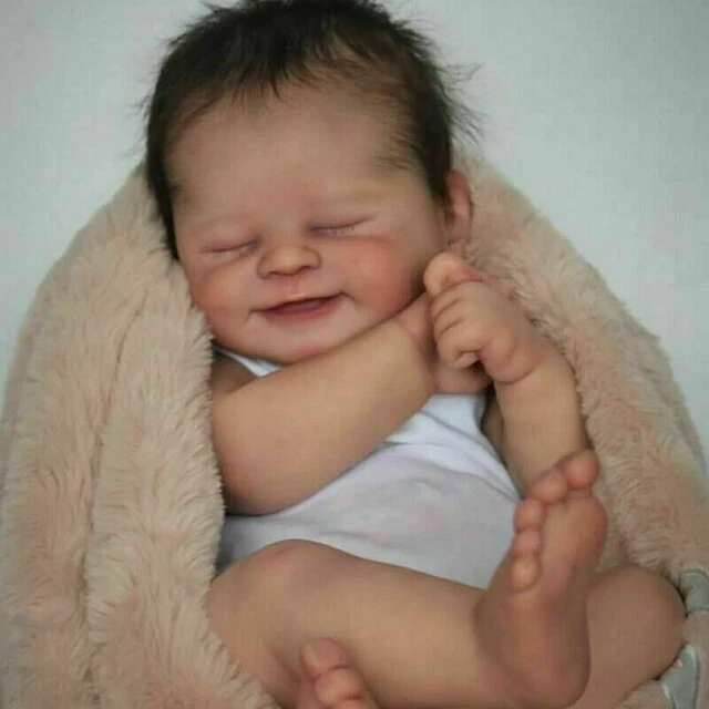 Bambole Reborn 19 pollici fatte a mano pelle 3D bambola vera neonata bambina che dorme giocattolo regalo