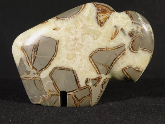 Big! Zuni BUFFALO Fetish Made From a 100% Natural Septarian Nodule! Utah 482gr