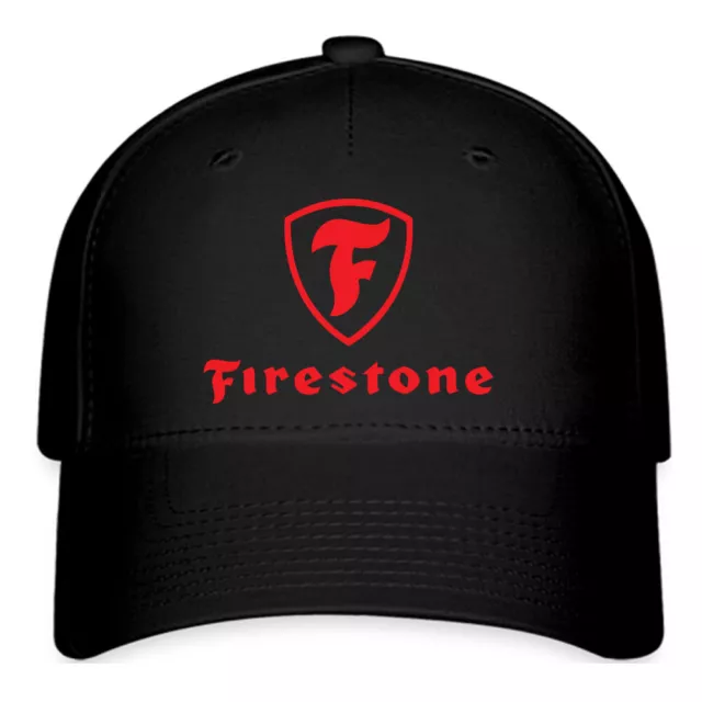 FIRESTONE TIRES Logo Baseball Cap Black Hat Size S/M & L/XL