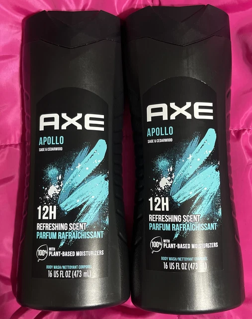 2 X AXE Apollo madera de salvia y cedro para hombre 16 oz
