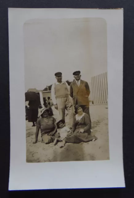 CPA Carte postale photo LA BERNERIE 15 aout 1935 cabine plage