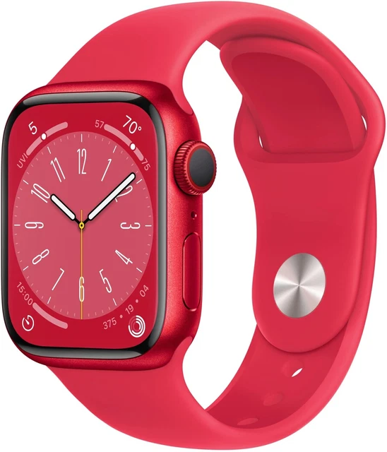 Apple Watch Series 8 41mm Aluminiumgehäuse mit Sportarmband - Rot (GPS) NEU