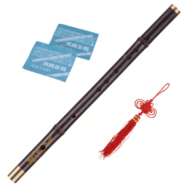 Professional Black Bamboo Dizi Flute Traditional Handmade Chinese Musical E2C5