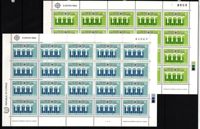 Zypern 611-612 postfrisch als Kleinbogen, Cept #JB579