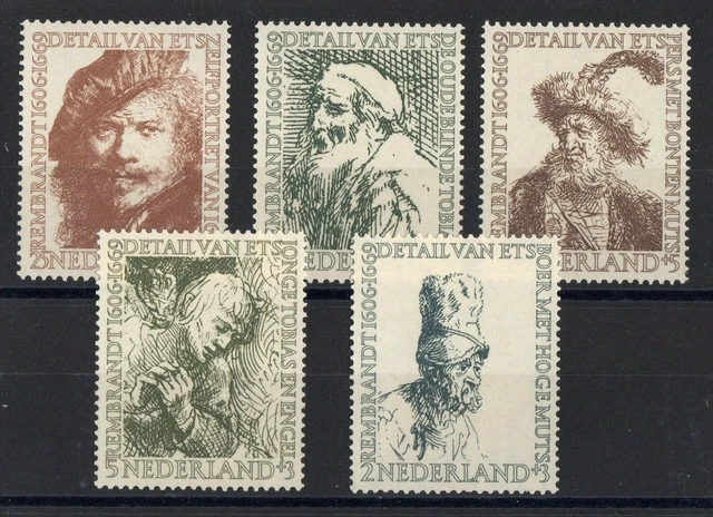 PAYS BAS: SERIE COMPLETE DE 5 TIMBRES NEUF* N°649/653 Cote: 55,00 €