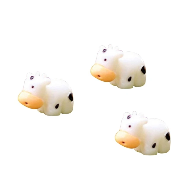 10 Pcs Poupée En Résine Micro Paysage Vaches Figure De Porte-bonheur La