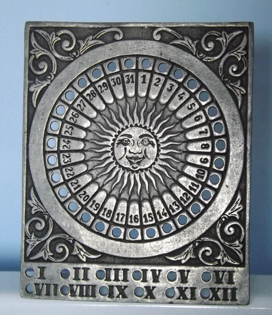 Calendrier Ferroviaire Ancien En étain - Missouri Pacific Lines (1920) - Pièce Vintage Décorative
