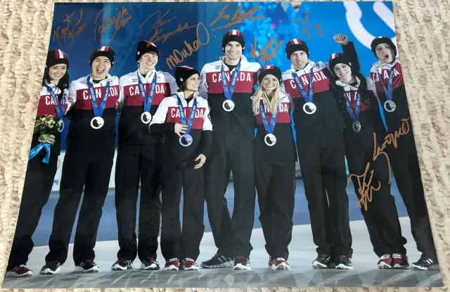 Canada 2014 Olympics Figure Skating Signed 11X14 Photo Virtue Moir Exact Proof