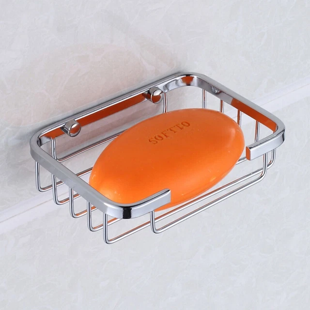 Accesorios de baño bandeja de jabón estantería de baño agujero habitación aluminio cajas de jabón