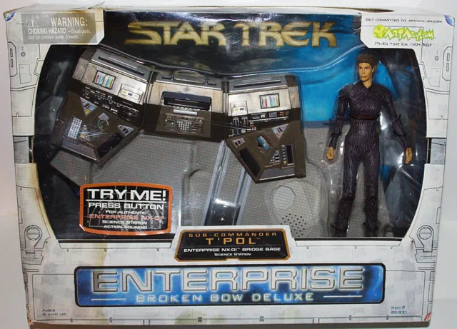 Star Trek Enterprise Broken Bow Deluxe T'Pol Science Station 2002 Art Asylum WS