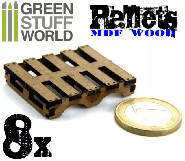 8x PALETS corte laser - Pallets modelismo dioramas infinity maquetas 40k