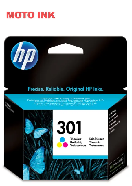 Genuine Original HP 301 colour ink cartridge for Envy 4500 tri-colour CH562EE