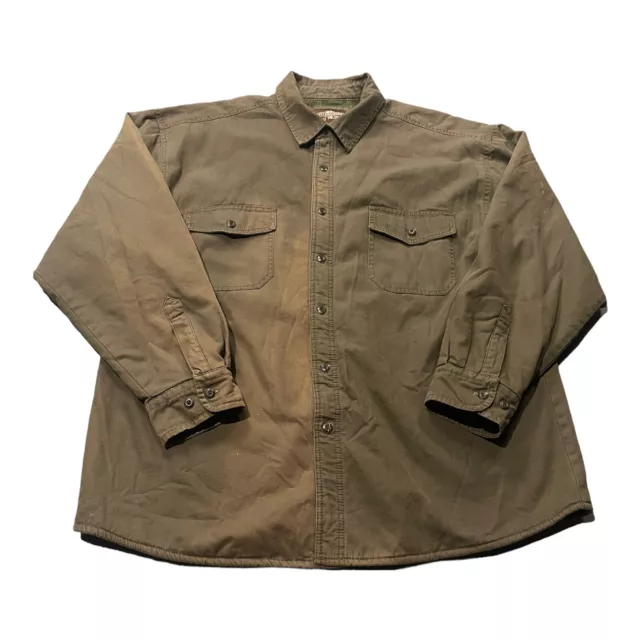 VTG Men's Levi Strauss Brown Fleece Lined Button Up Jacket Sz 2XL XXL