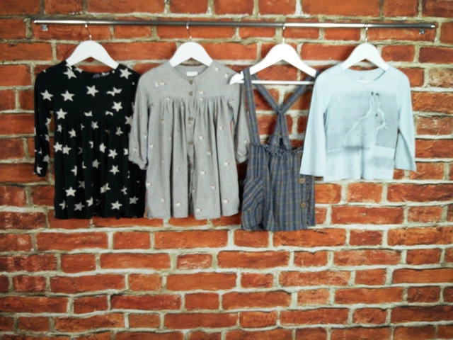 Girls Bundle Age 2-3 Years Next Gap Pinafore T-Shirt Dress Tee Top Casual 98Cm